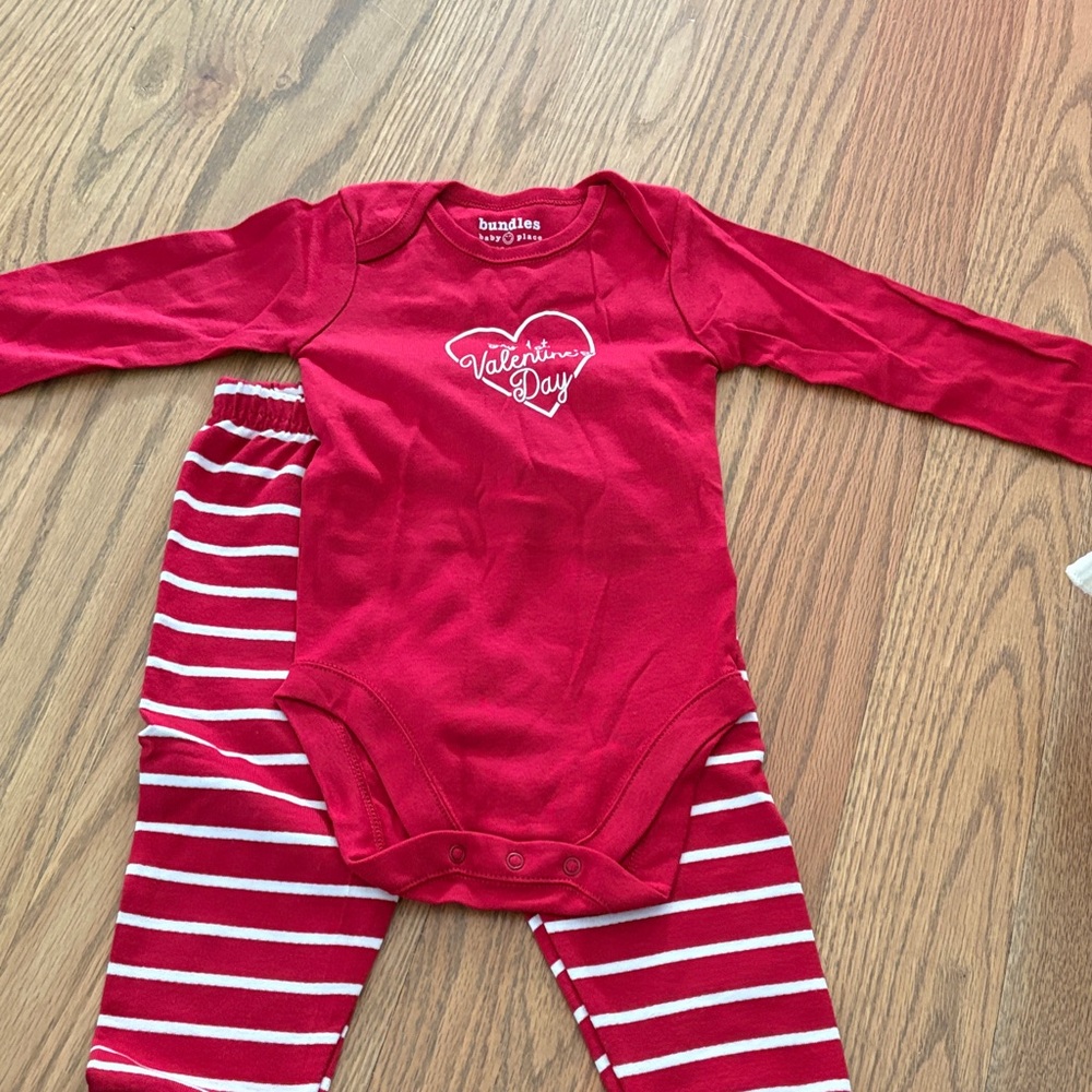 Red Valentine's Day Baby Outfit